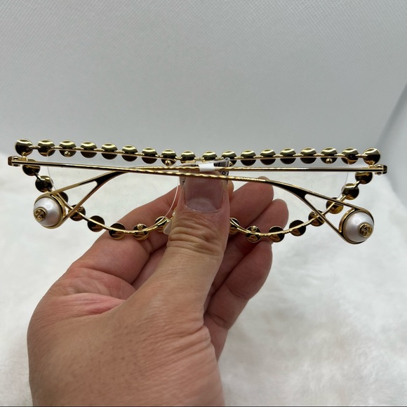 Gucci Authentic Glasses Rare New Unique Pearls Sunglasses Frame - Picture 5 of 8